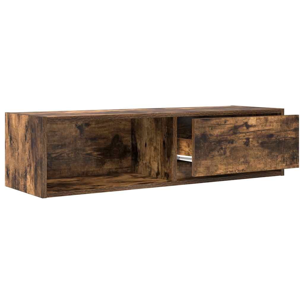 Dulap TV stejar afumat 100x31x25,5 cm Lemn prelucrat GartenMobel Dekor