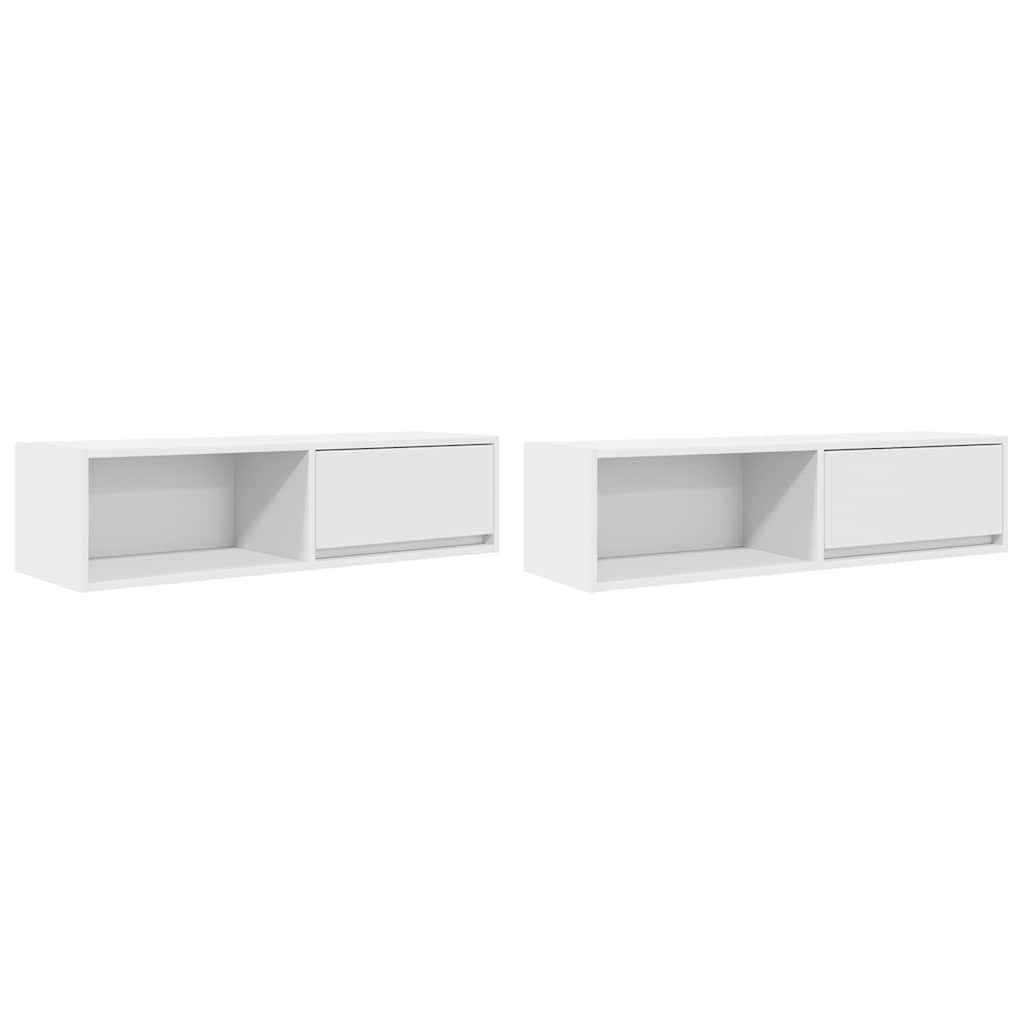 Dulapuri TV 2 buc Alb 100x31x25,5 cm Lemn prelucrat GartenMobel Dekor