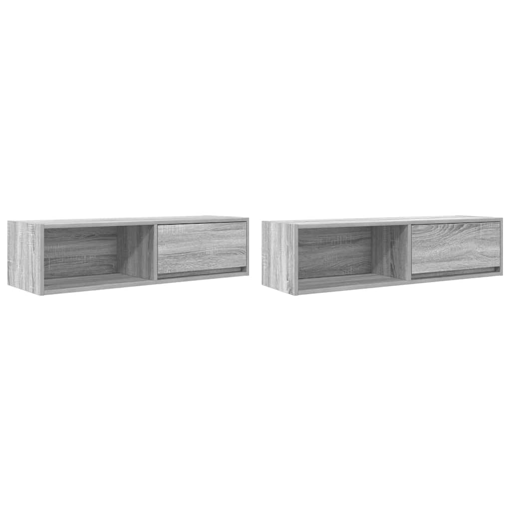 Dulapuri TV 2 buc Gri Sonoma 100x31x25,5 cm Lemn prelucrat GartenMobel Dekor