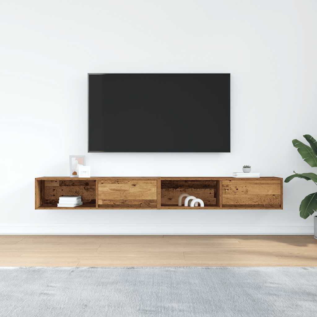 Dulapuri TV 2 buc Lemn vechi 100x31x25,5 cm Lemn prelucrat GartenMobel Dekor