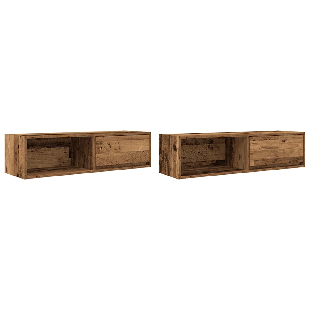 Dulapuri TV 2 buc Lemn vechi 100x31x25,5 cm Lemn prelucrat GartenMobel Dekor