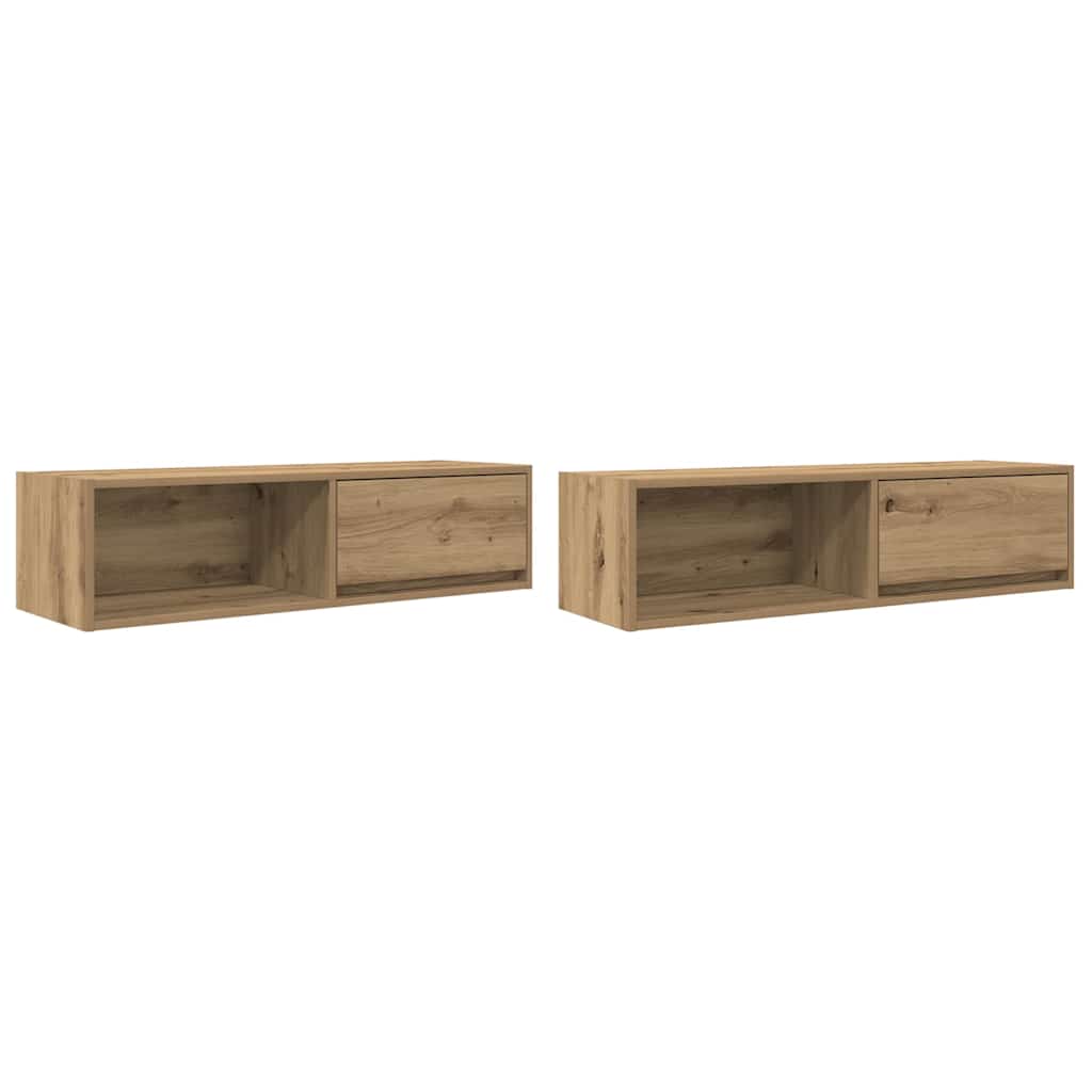 Dulapuri TV 2 buc Stejar Artisan 100x31x25,5 cm Lemn prelucrat GartenMobel Dekor