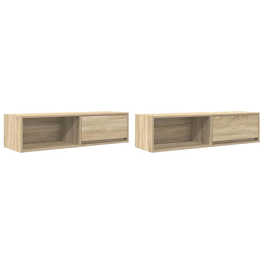 Dulapuri TV 2 buc Stejar Sonoma 100x31x25,5 cm Lemn prelucrat GartenMobel Dekor