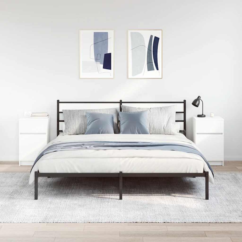 Noptiere, 2 buc., alb, 39x35x65 cm, lemn compozit GartenMobel Dekor