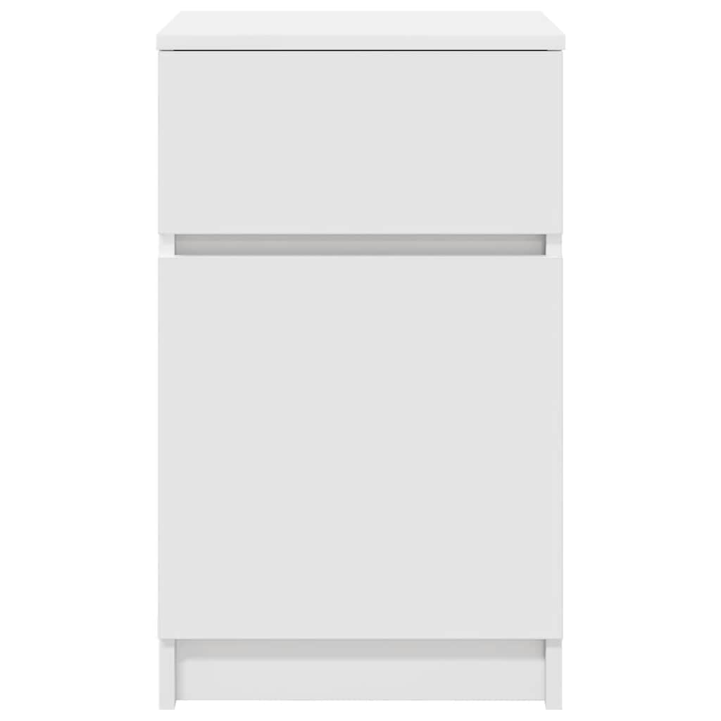 Noptiere, 2 buc., alb, 39x35x65 cm, lemn compozit GartenMobel Dekor