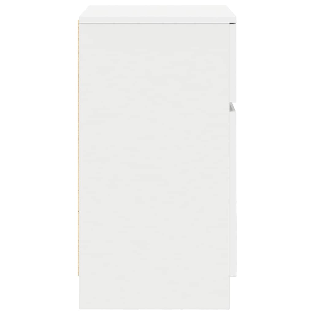 Noptiere, 2 buc., alb, 39x35x65 cm, lemn compozit GartenMobel Dekor