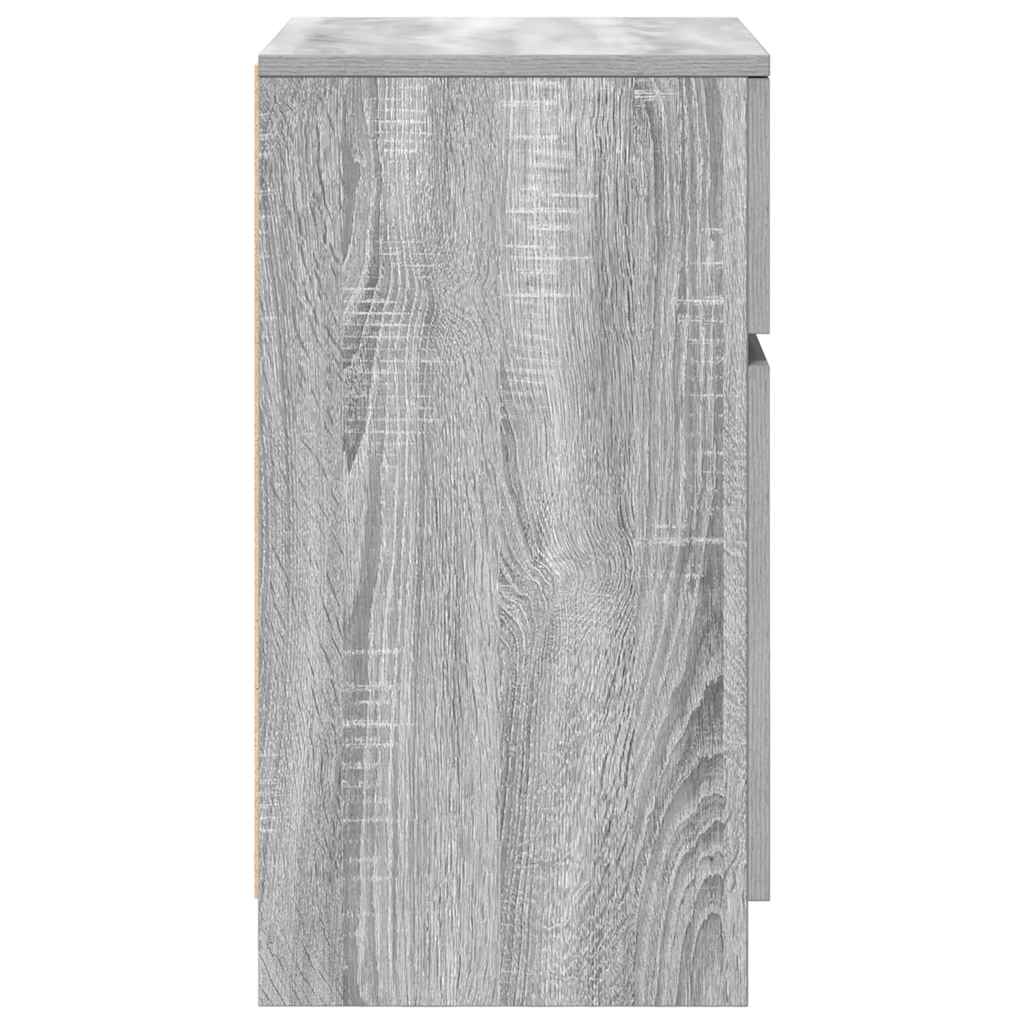 Noptiere, 2 buc., gri sonoma, 39x35x65 cm, lemn compozit GartenMobel Dekor