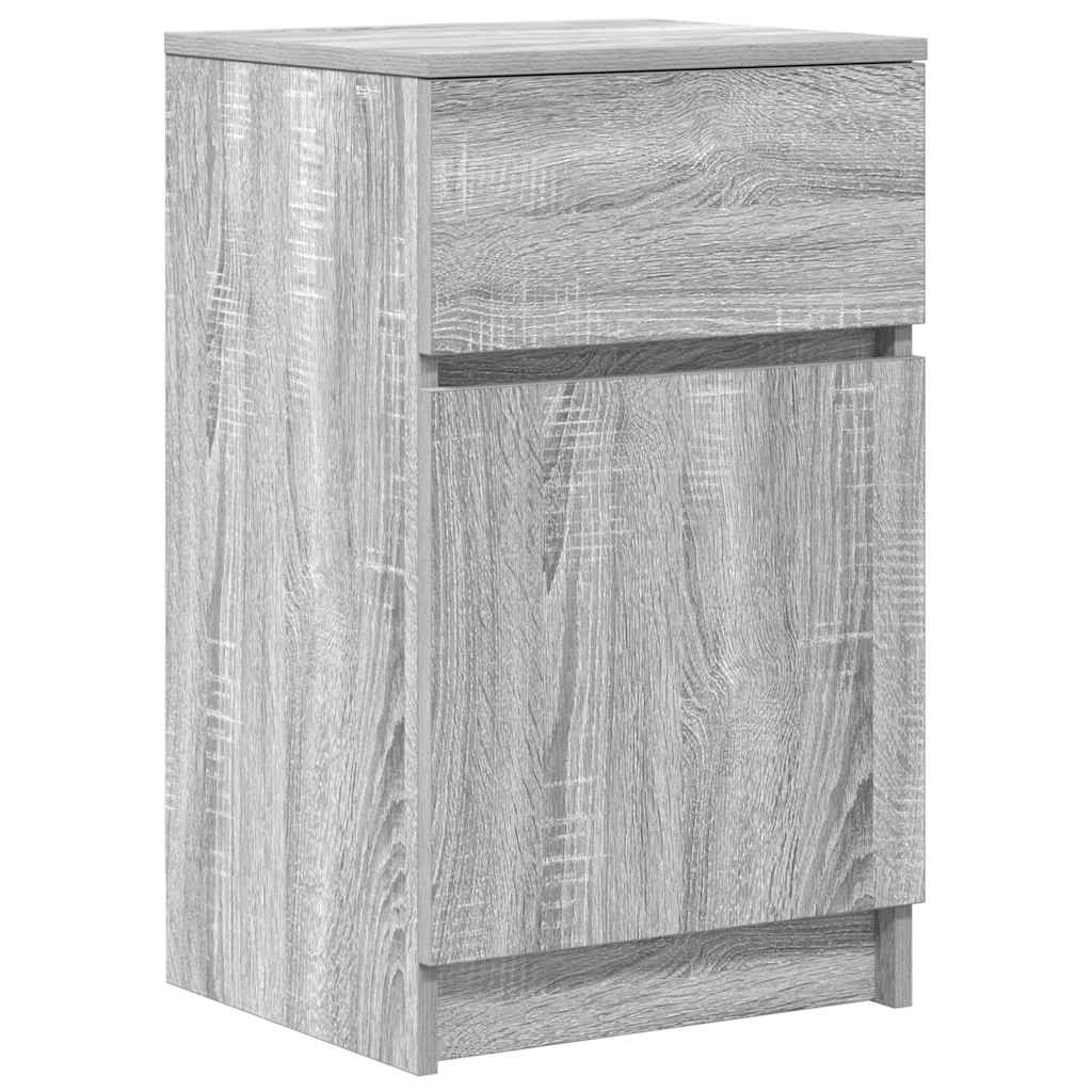 Noptiere, 2 buc., gri sonoma, 39x35x65 cm, lemn compozit GartenMobel Dekor