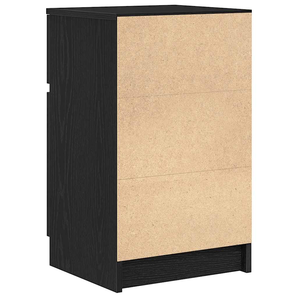 Noptiere, 2 buc., negru, 39x35x65 cm, lemn prelucrat GartenMobel Dekor