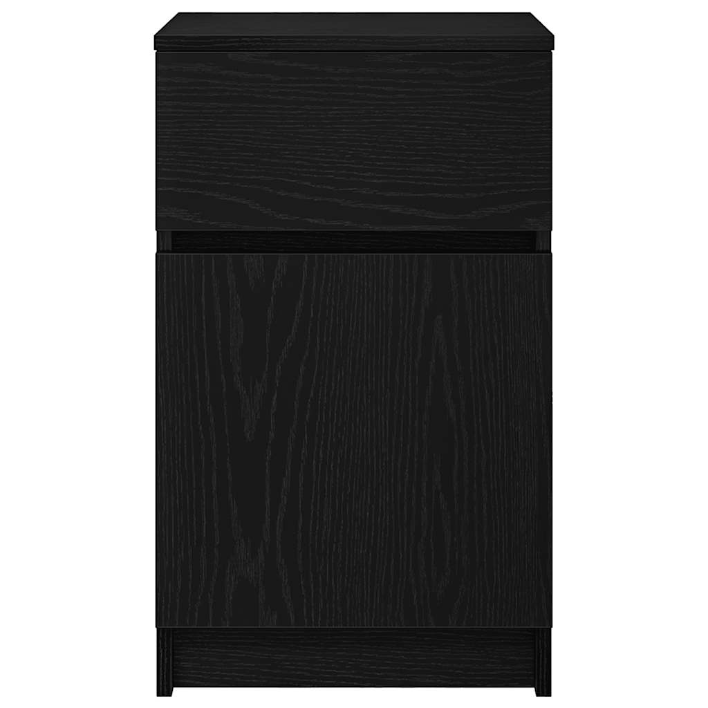 Noptiere, 2 buc., negru, 39x35x65 cm, lemn prelucrat GartenMobel Dekor