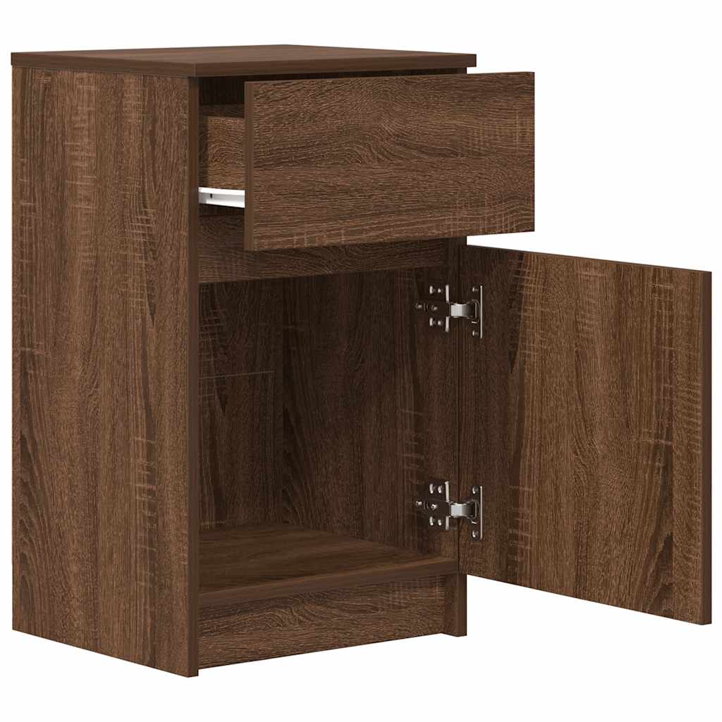 Noptiere, 2 buc., stejar maro, 39x35x65 cm, lemn prelucrat GartenMobel Dekor