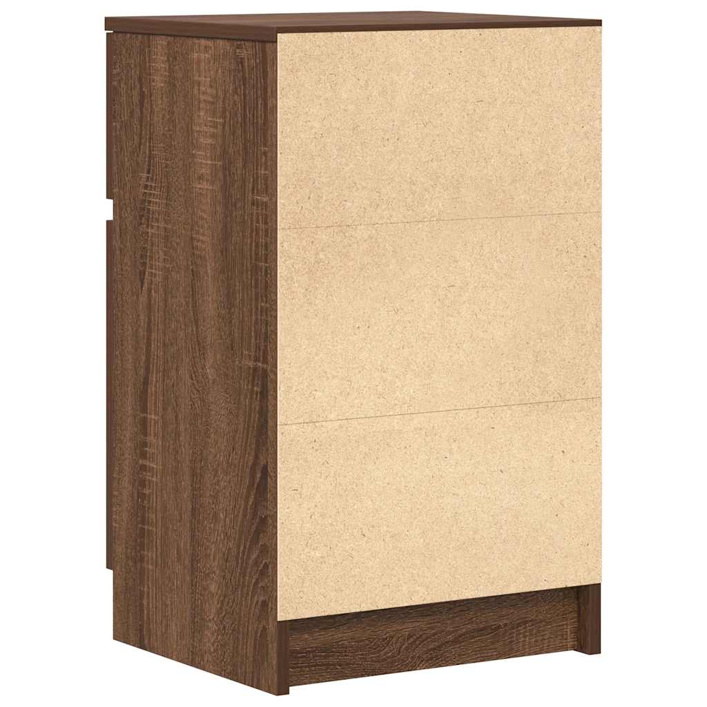 Noptiere, 2 buc., stejar maro, 39x35x65 cm, lemn prelucrat GartenMobel Dekor
