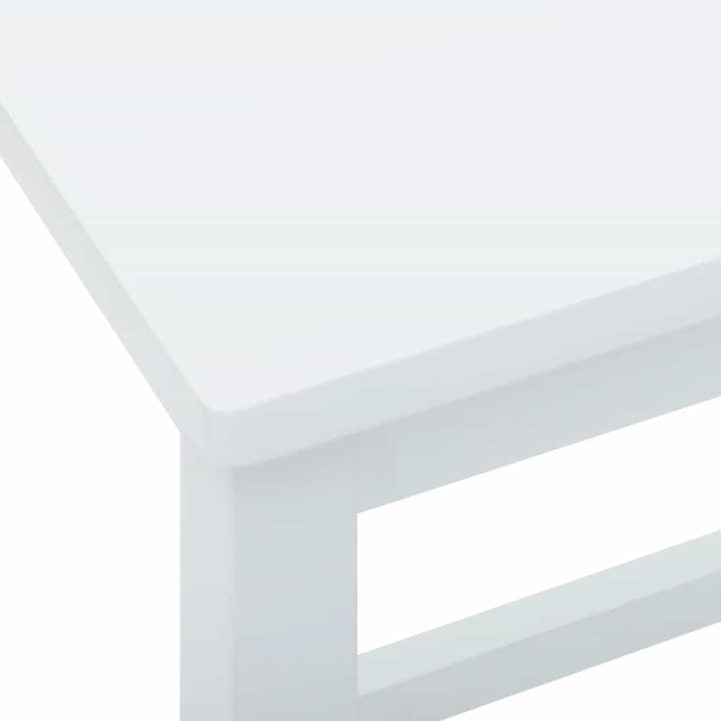 Scaune de bar 2 buc Cauciuc din lemn masiv alb GartenMobel Dekor