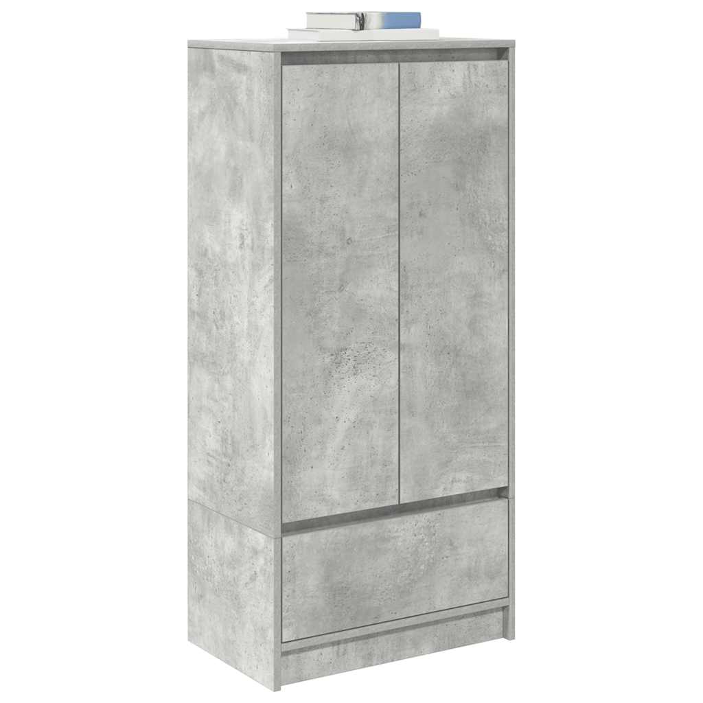 Dulap cu sertar Beton Gri 55,5x34x119,5 cm Lemn prelucrat GartenMobel Dekor
