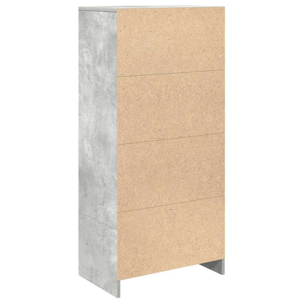 Dulap cu sertar Beton Gri 55,5x34x119,5 cm Lemn prelucrat GartenMobel Dekor
