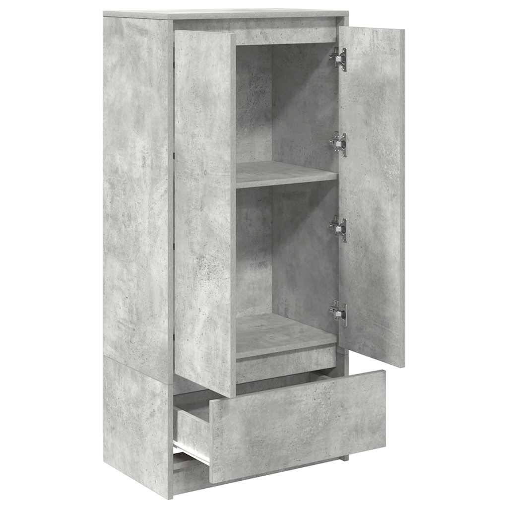 Dulap cu sertar Beton Gri 55,5x34x119,5 cm Lemn prelucrat GartenMobel Dekor