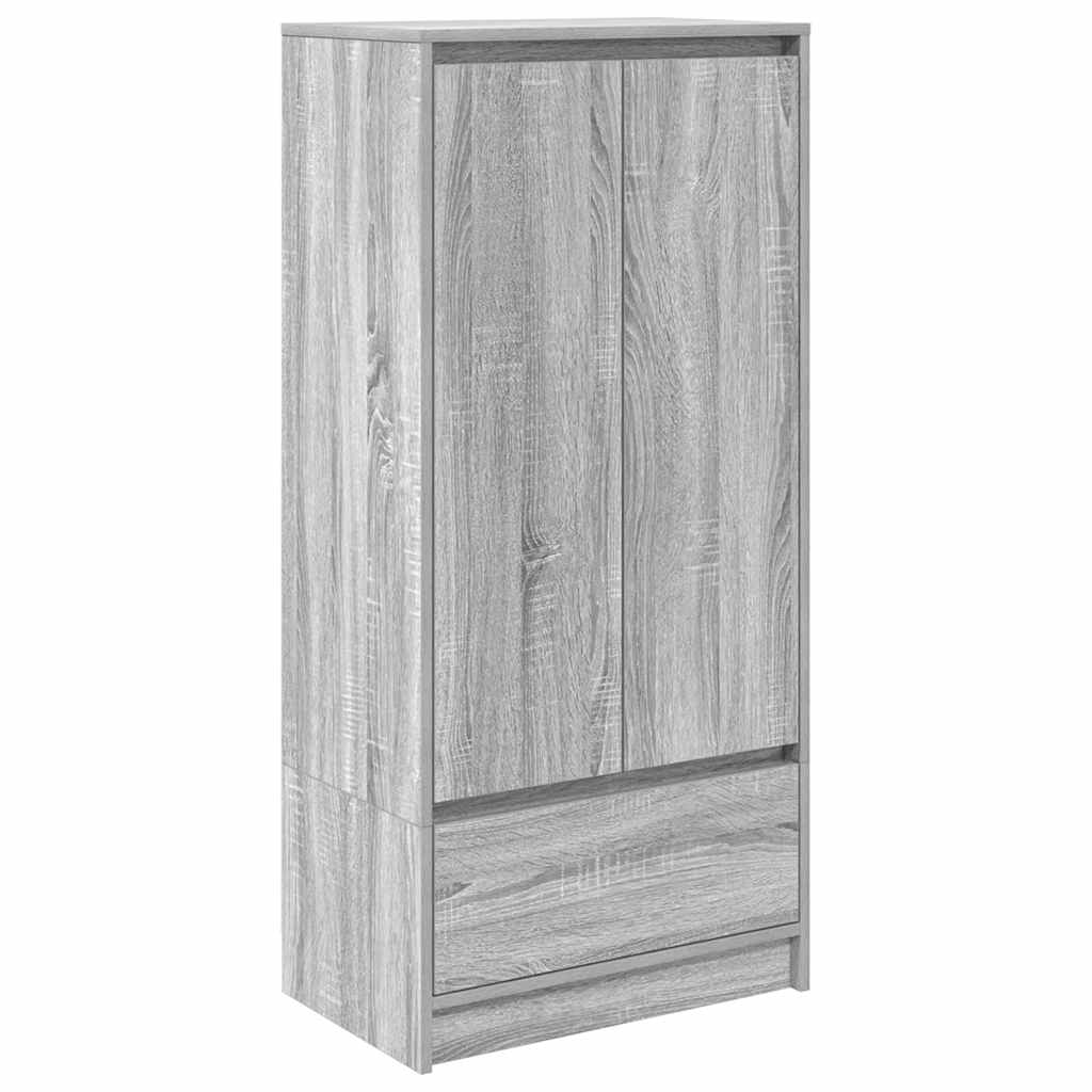 Dulap cu sertar Gri Sonoma 55,5x34x119,5 cm Lemn prelucrat GartenMobel Dekor