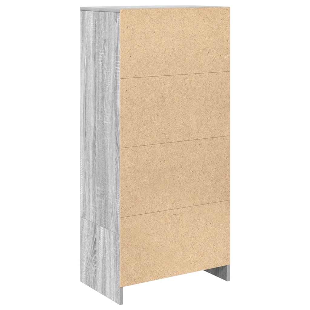 Dulap cu sertar Gri Sonoma 55,5x34x119,5 cm Lemn prelucrat GartenMobel Dekor