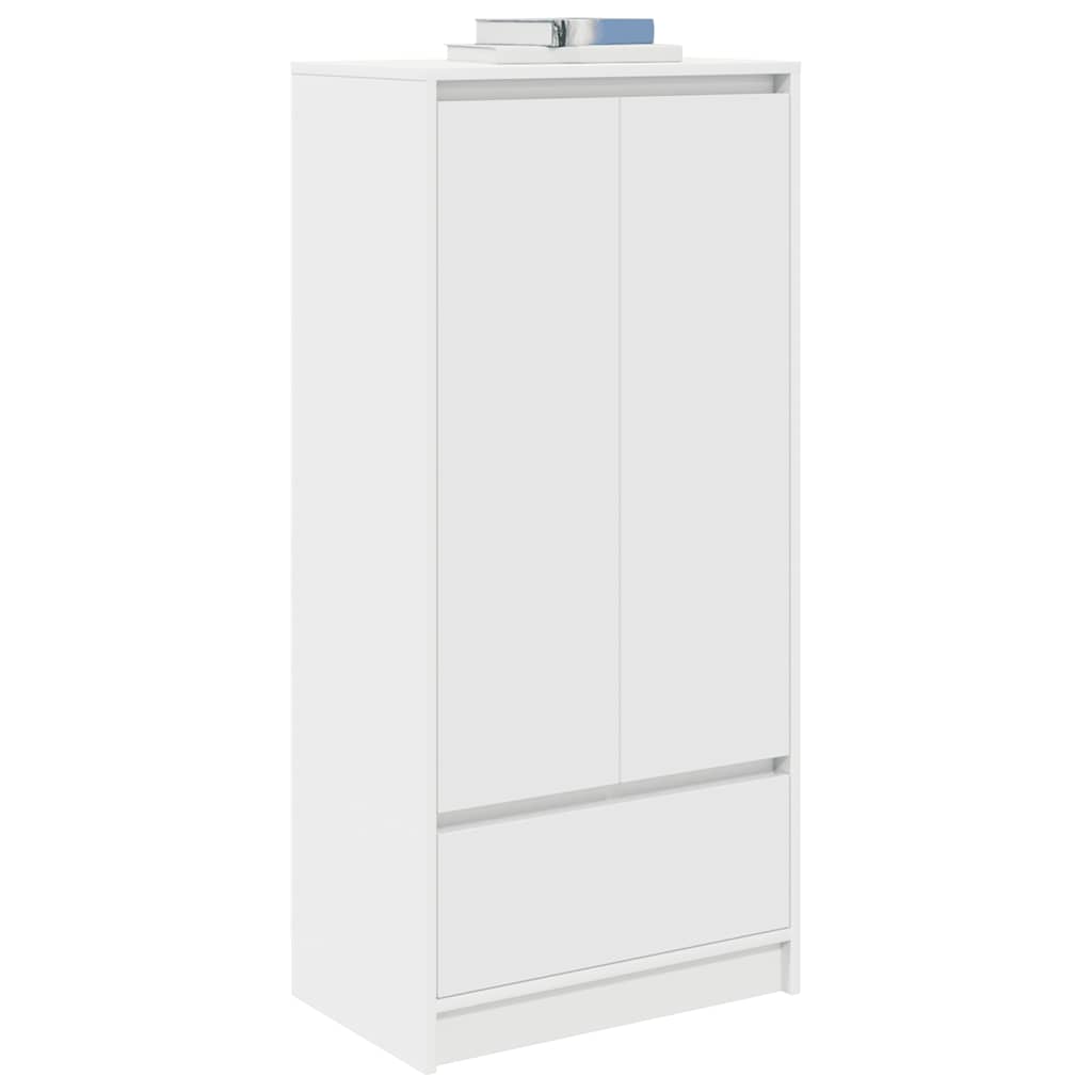 Dulap cu sertar alb 55,5x34x119,5 cm lemn de prelucrare GartenMobel Dekor
