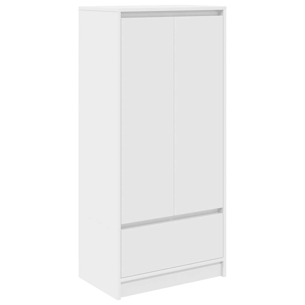 Dulap cu sertar alb 55,5x34x119,5 cm lemn de prelucrare GartenMobel Dekor