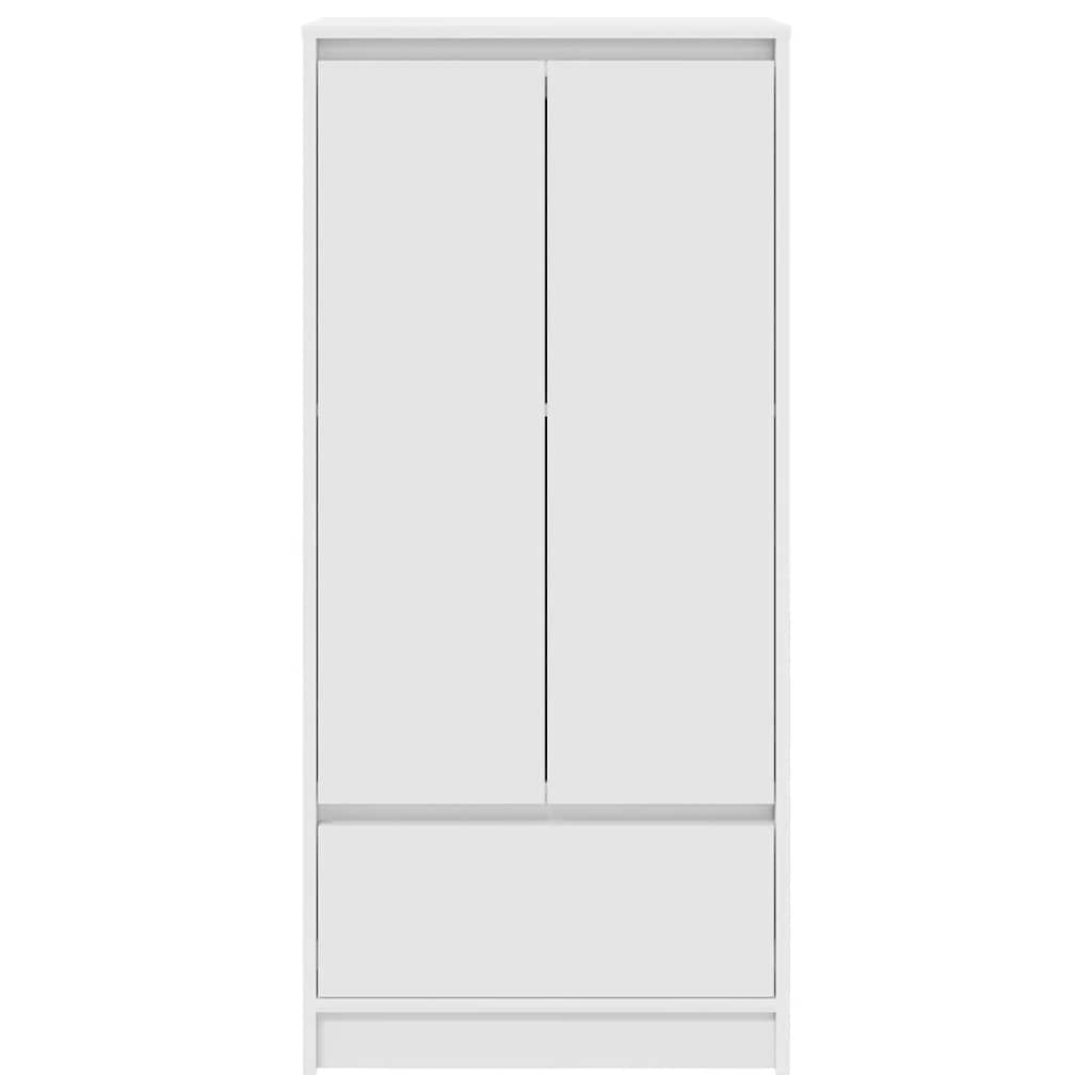 Dulap cu sertar alb 55,5x34x119,5 cm lemn de prelucrare GartenMobel Dekor