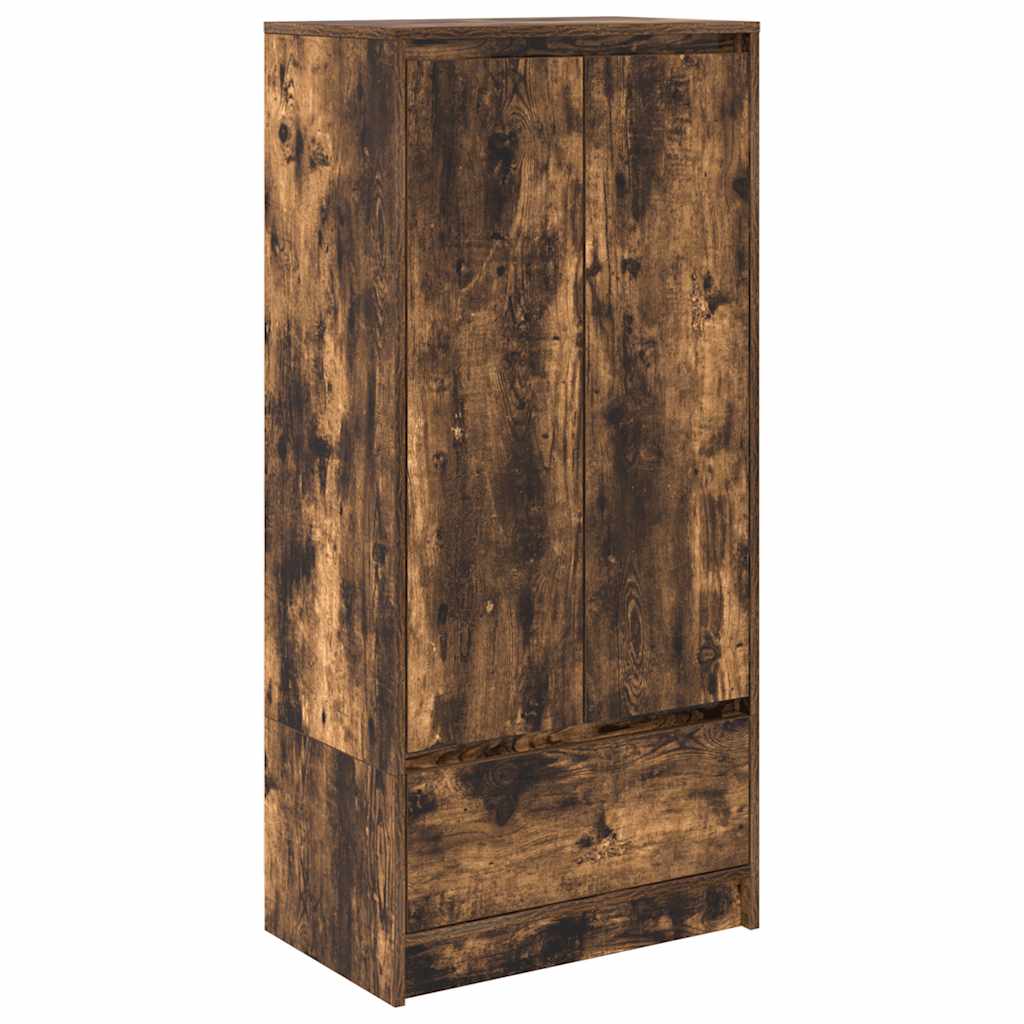 Dulap cu sertar stejar afumat 55,5x34x119,5 cm Lemn prelucrat GartenMobel Dekor