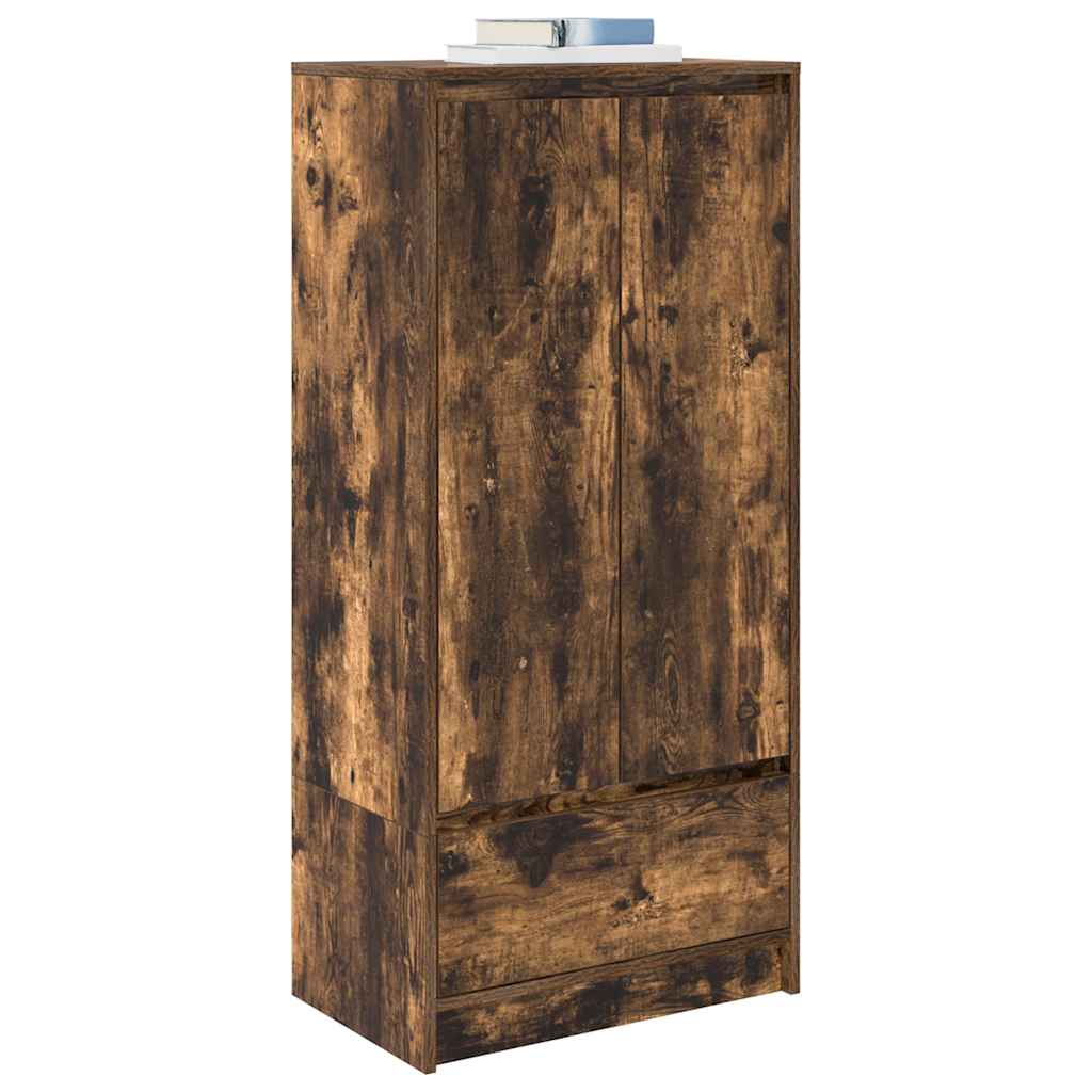Dulap cu sertar stejar afumat 55,5x34x119,5 cm Lemn prelucrat GartenMobel Dekor