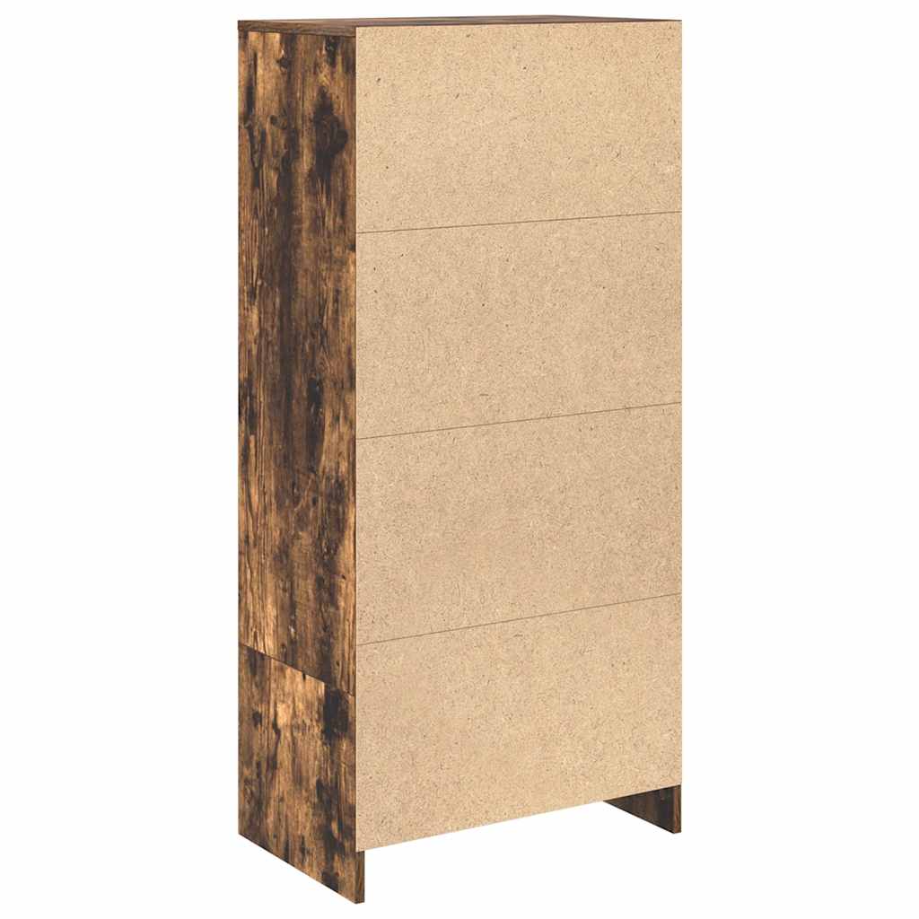 Dulap cu sertar stejar afumat 55,5x34x119,5 cm Lemn prelucrat GartenMobel Dekor
