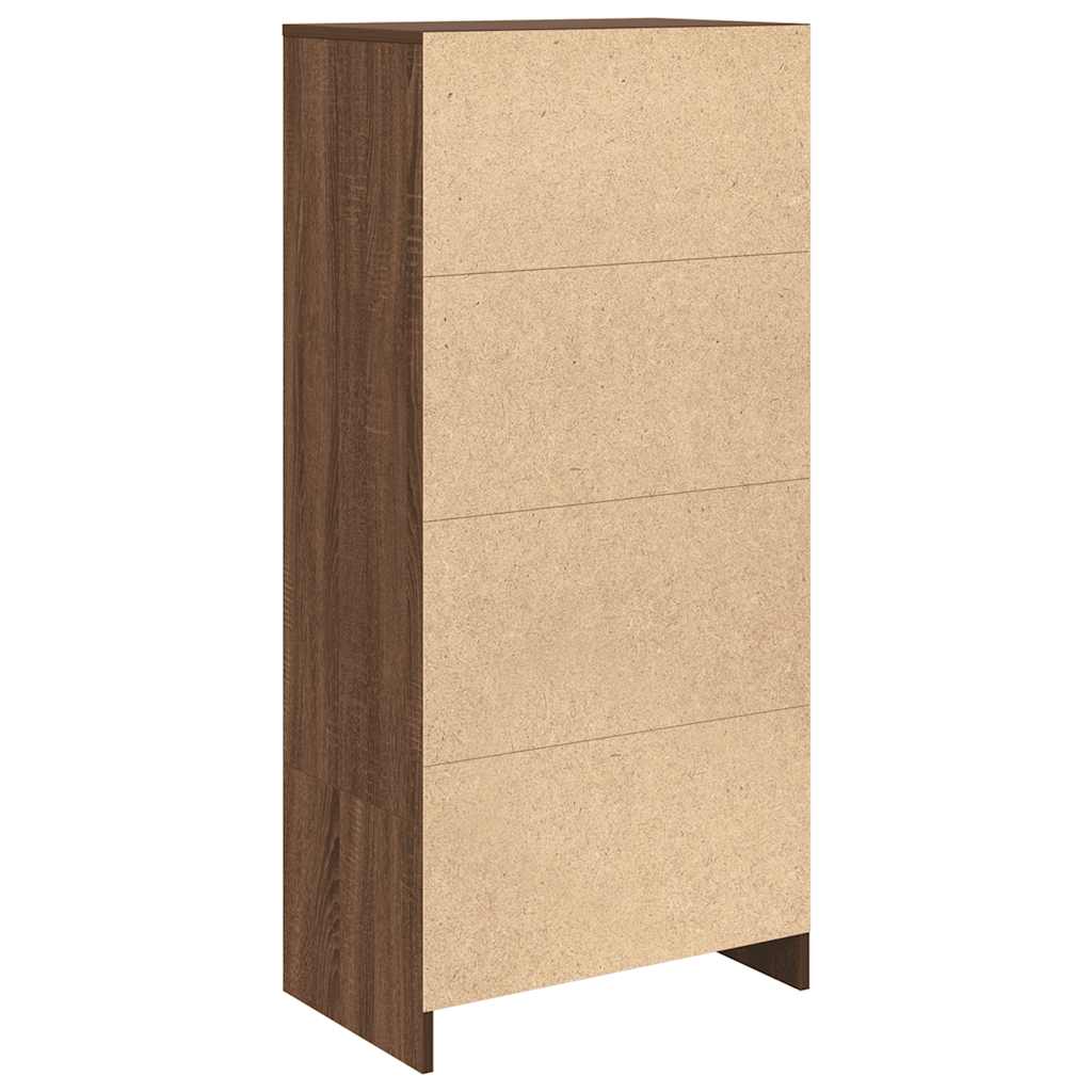 Dulap cu sertar stejar maro 55,5x34x119,5 cm Lemn prelucrat GartenMobel Dekor