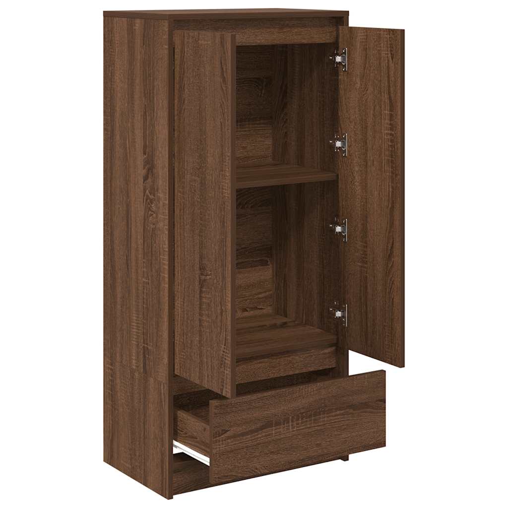 Dulap cu sertar stejar maro 55,5x34x119,5 cm Lemn prelucrat GartenMobel Dekor
