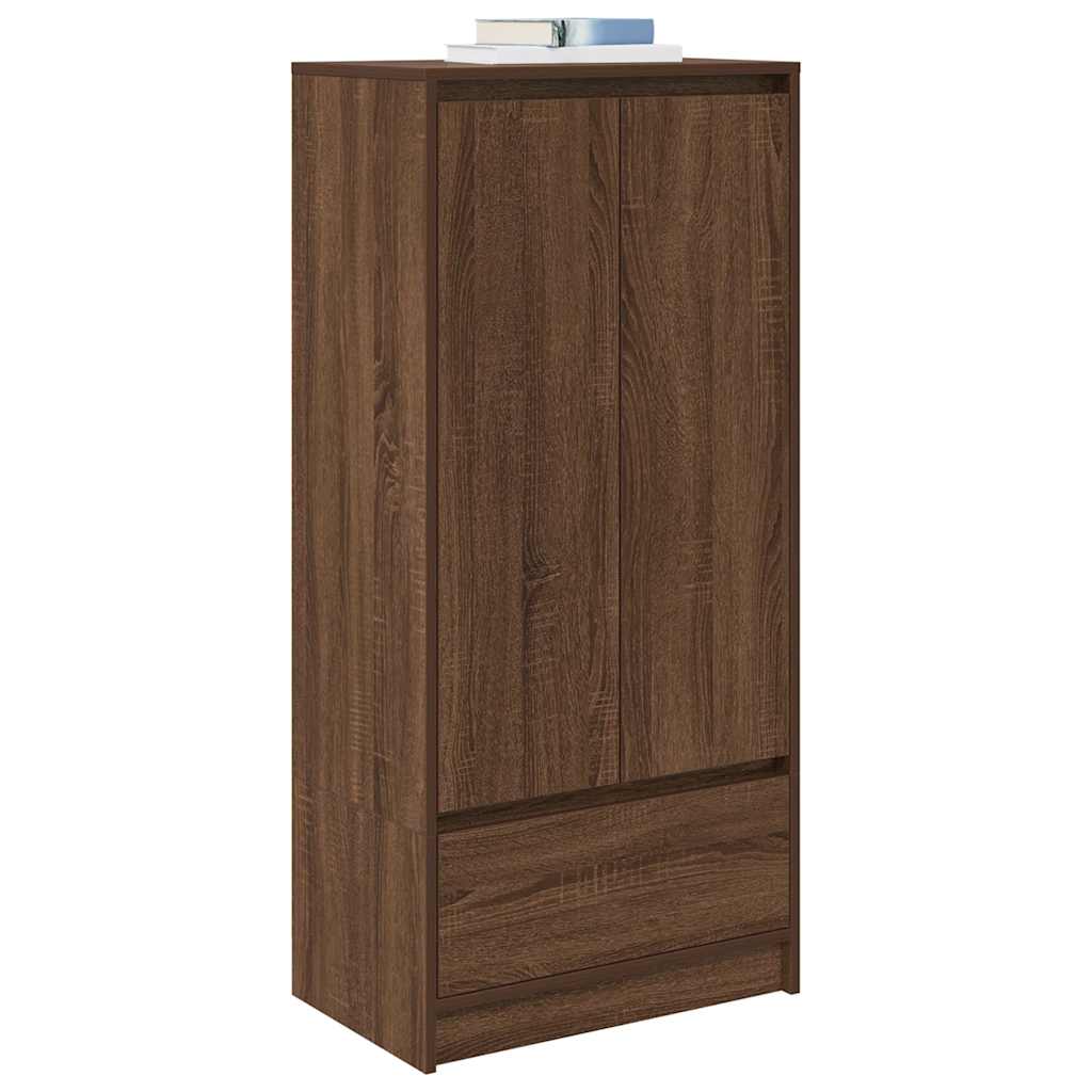 Dulap cu sertar stejar maro 55,5x34x119,5 cm Lemn prelucrat GartenMobel Dekor