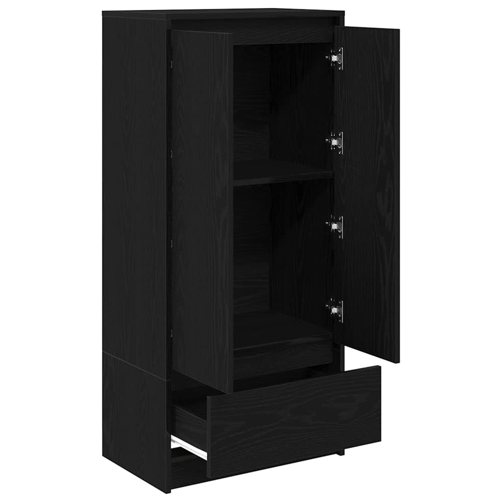 Dulap cu sertar stejar negru 55,5x34x119,5 cm lemn prelucrat GartenMobel Dekor