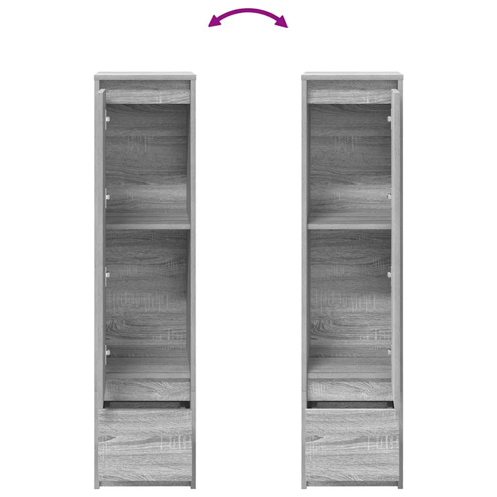 Dulapuri gri Sonoma 29,5x34x119,5 cm Lemn prelucrat GartenMobel Dekor
