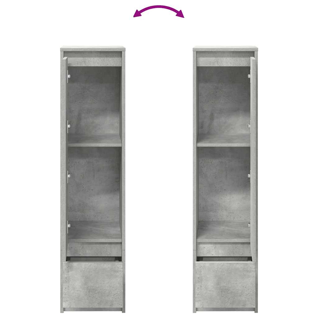 Dulapuri gri beton 29,5x34x119,5 cm Lemn prelucrat GartenMobel Dekor