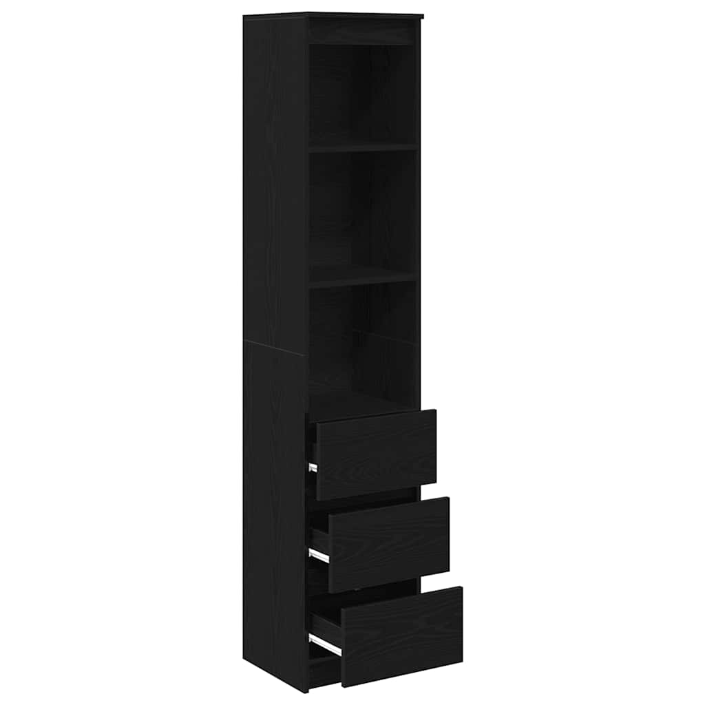 Tablou Stejar negru 37,5x35x180 cm Lemn prelucrat GartenMobel Dekor