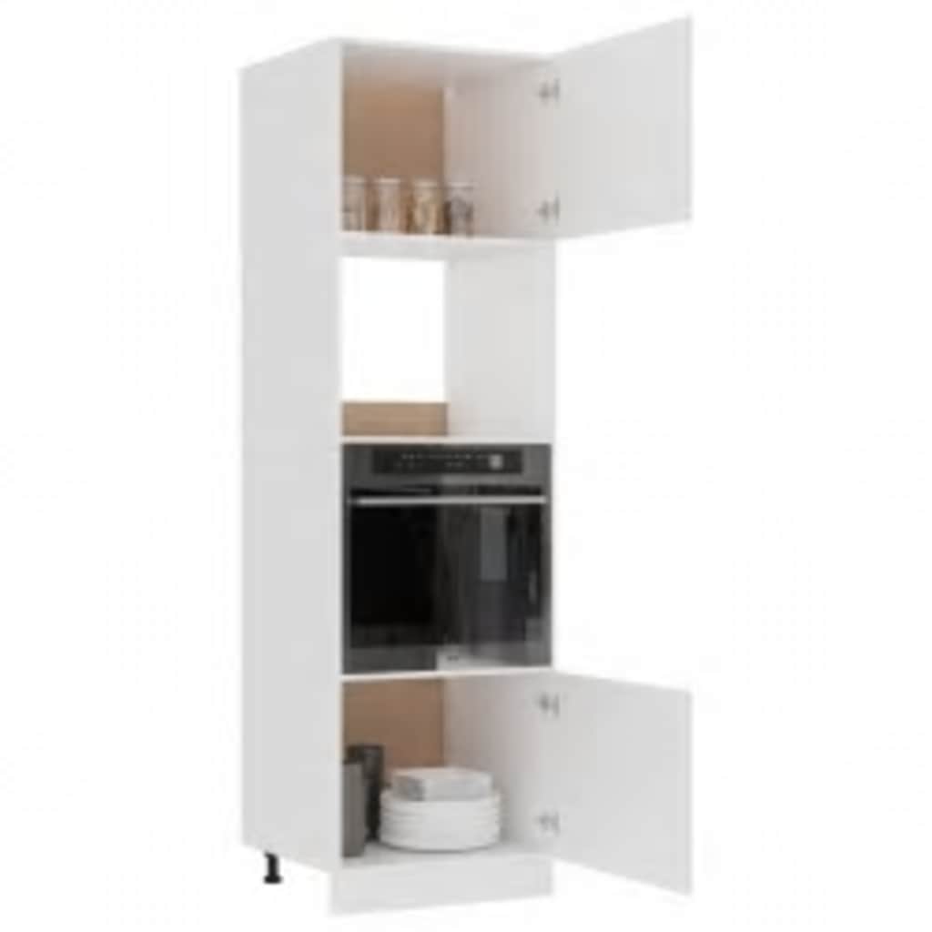 Dulap cuptor microunde, alb, 60 x 57 x 207 cm, PAL GartenMobel Dekor