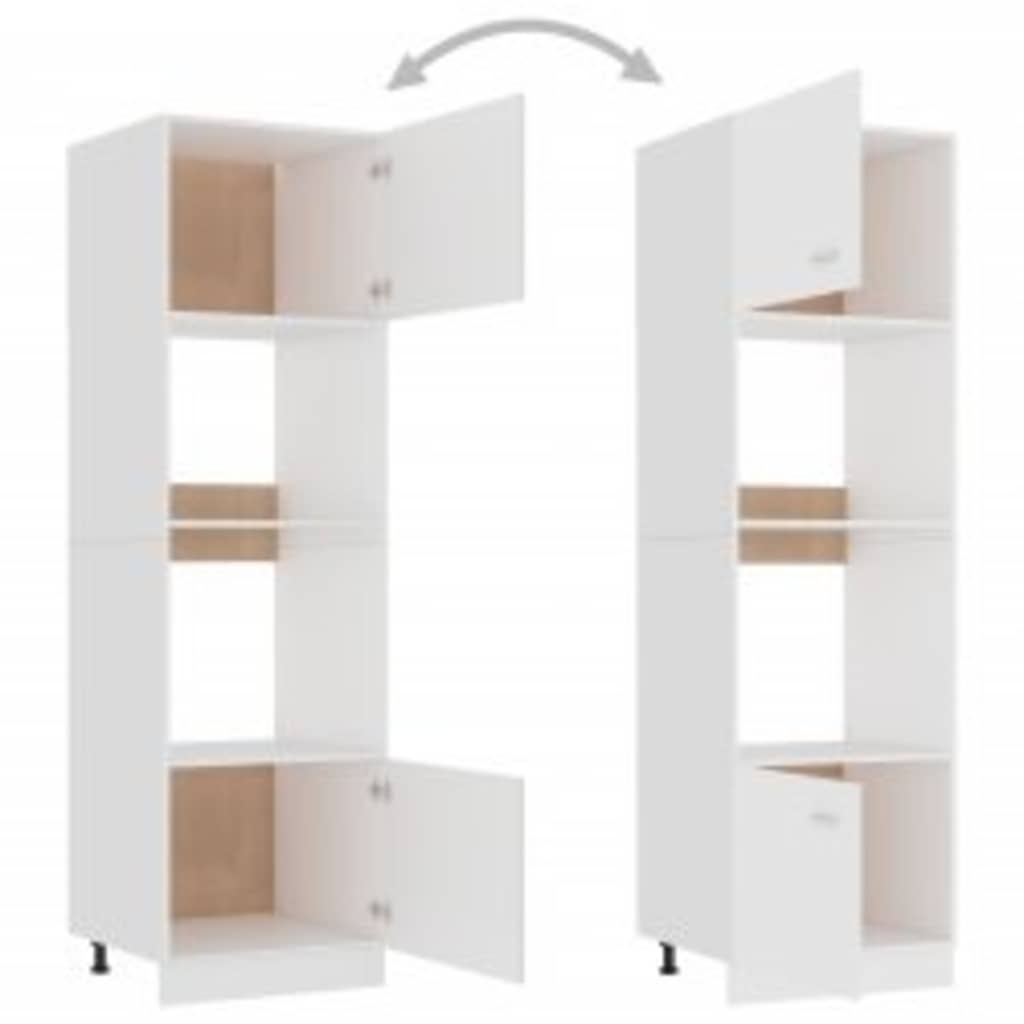 Dulap cuptor microunde, alb, 60 x 57 x 207 cm, PAL GartenMobel Dekor
