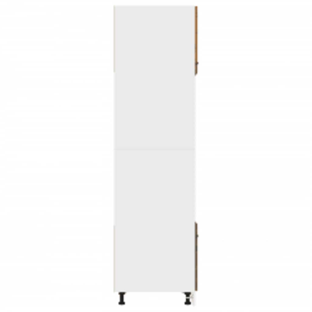 Dulap cuptor microunde stejar afumat 60x57x207cm lemn prelucrat GartenMobel Dekor