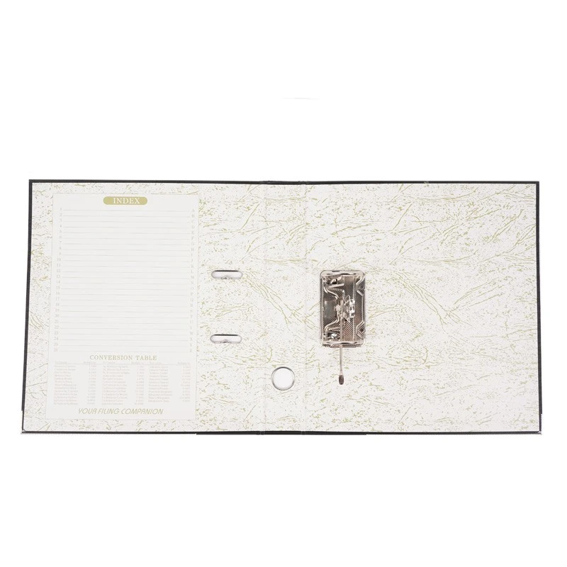 Biblioraft plastifiat, a4, latime cotor 5 cm, bordura metalica, diverse culori culoare negru MultiMark GlobalProd