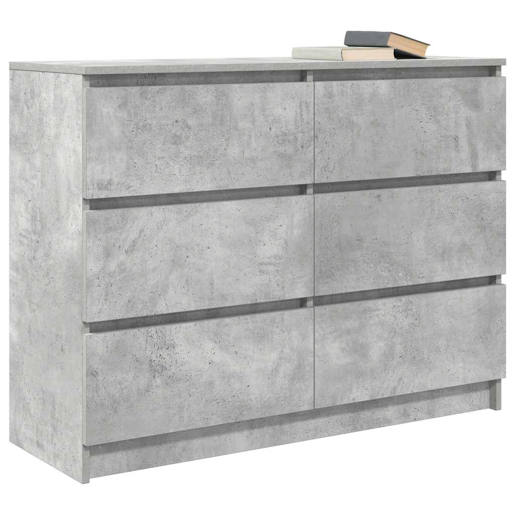 Bufetă Gri Beton 100x35x76 cm Lemn prelucrat GartenMobel Dekor