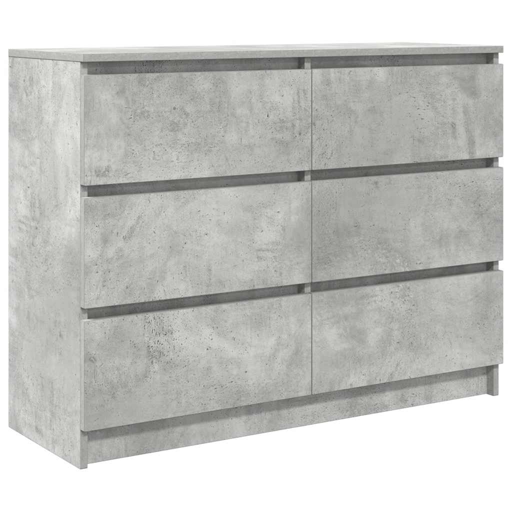 Bufetă Gri Beton 100x35x76 cm Lemn prelucrat GartenMobel Dekor