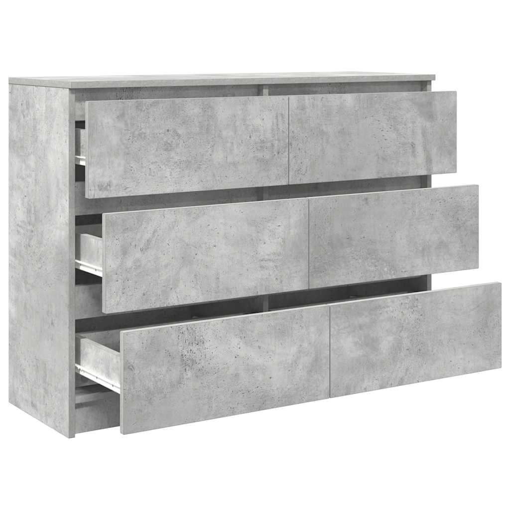 Bufetă Gri Beton 100x35x76 cm Lemn prelucrat GartenMobel Dekor