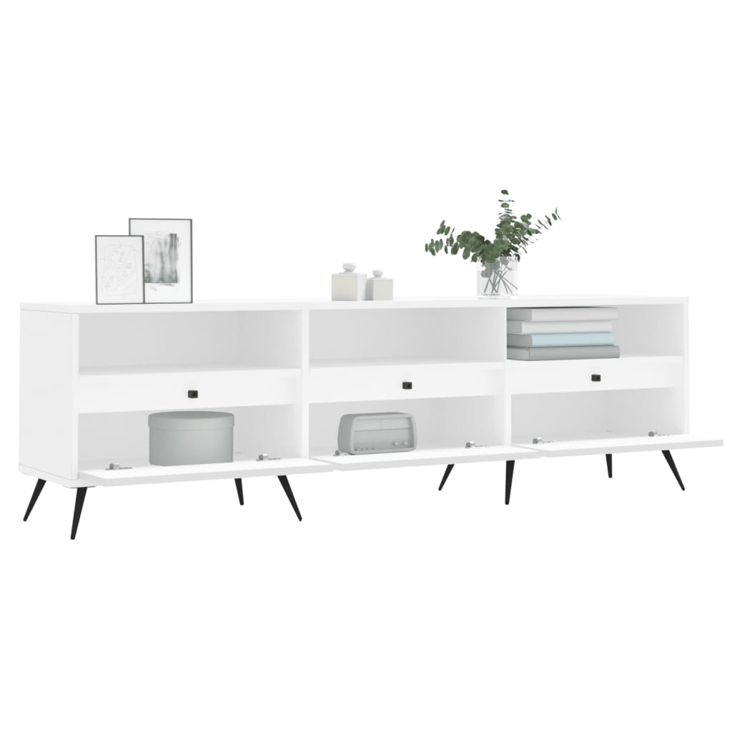 Comodă TV, alb, 150x30x44,5 cm, lemn prelucrat GartenMobel Dekor