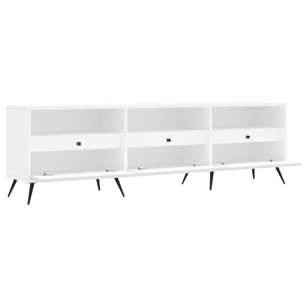 Comodă TV, alb, 150x30x44,5 cm, lemn prelucrat GartenMobel Dekor