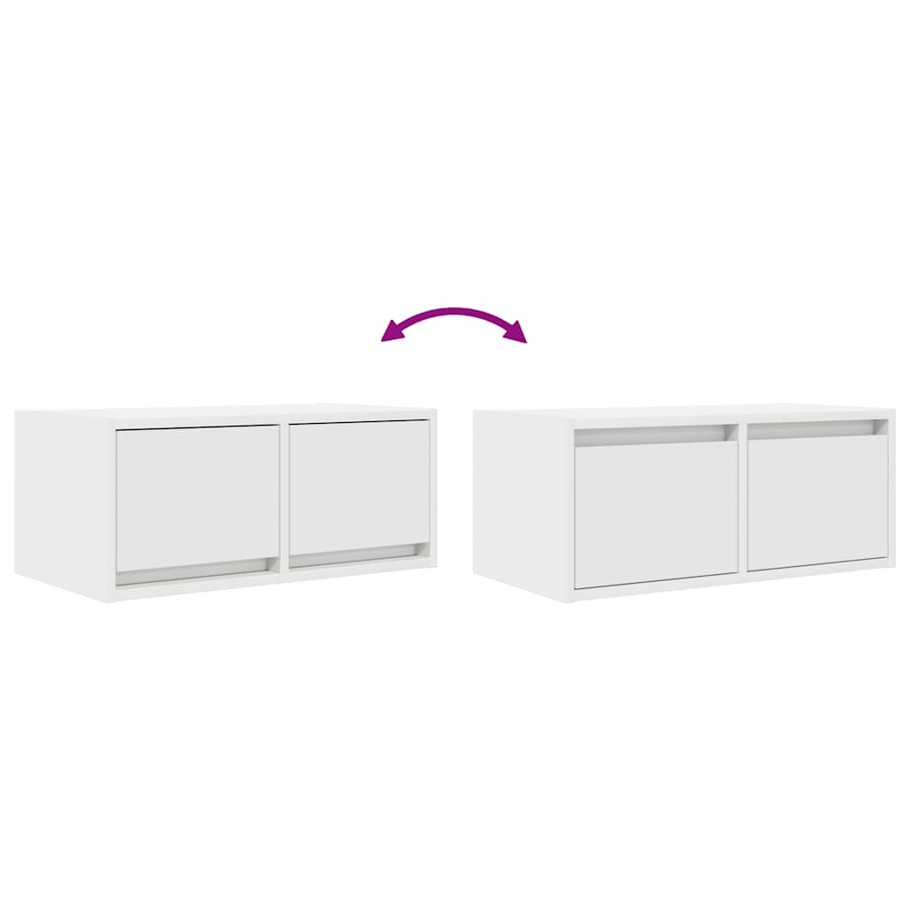 Comodă TV, alb, 60x31x25,5 cm, lemn prelucrat GartenMobel Dekor