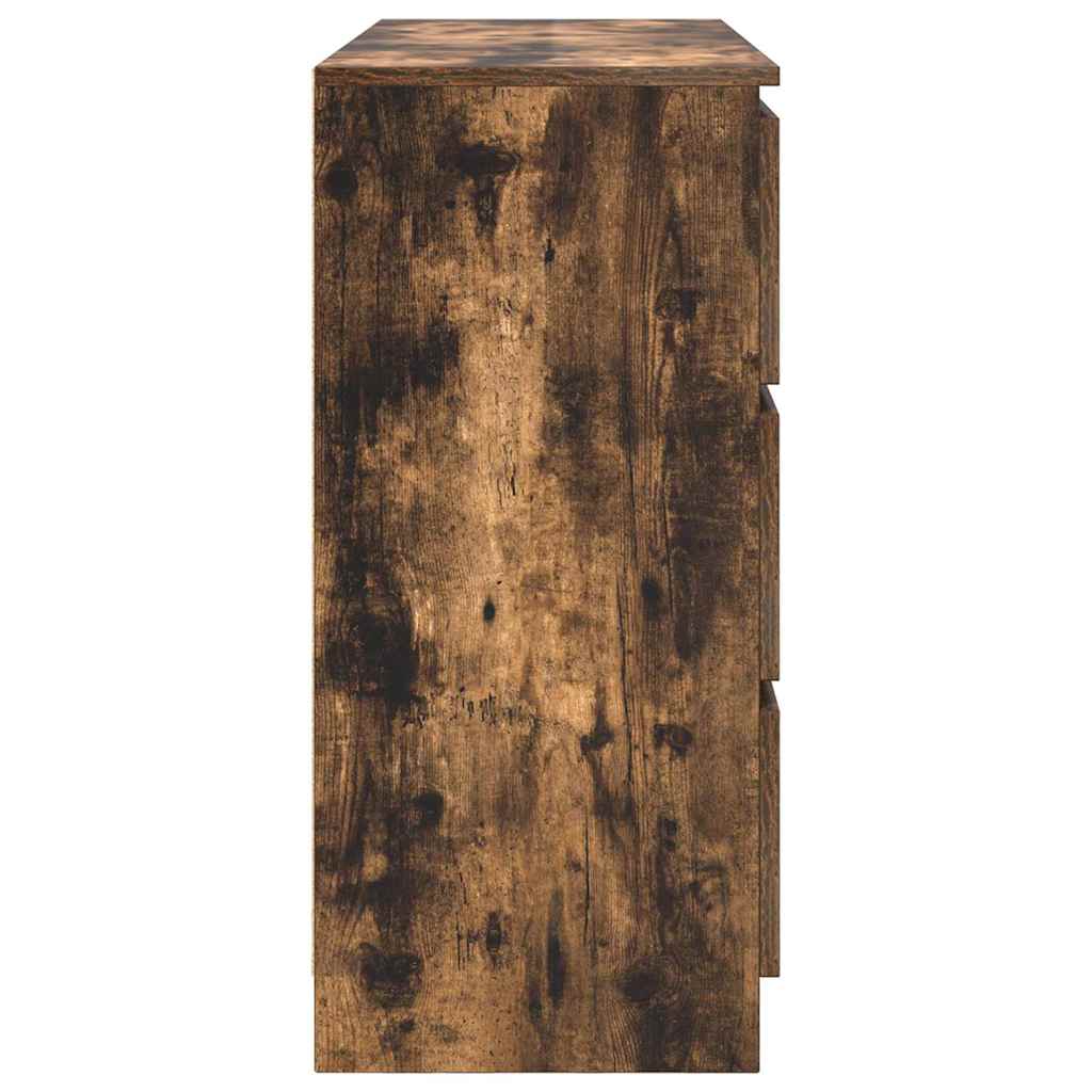 Dulap, stejar fumuriu, 100x35x76 cm, lemn compozit GartenMobel Dekor