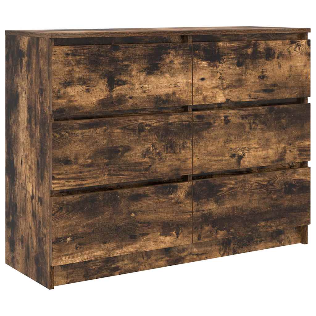 Dulap, stejar fumuriu, 100x35x76 cm, lemn compozit GartenMobel Dekor
