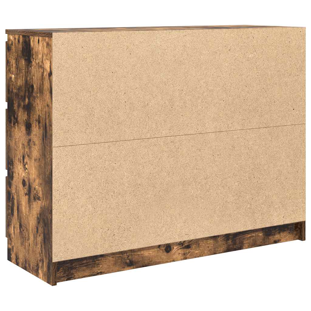 Dulap, stejar fumuriu, 100x35x76 cm, lemn compozit GartenMobel Dekor