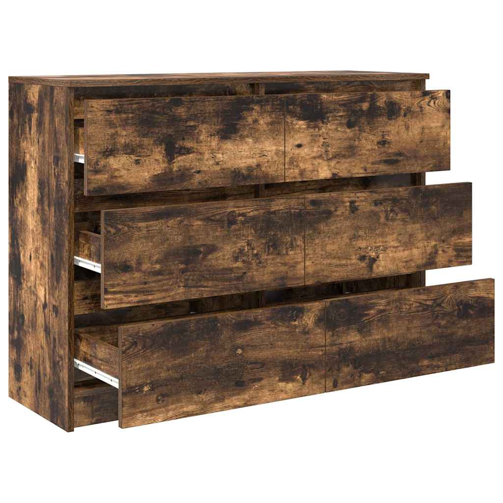 Dulap, stejar fumuriu, 100x35x76 cm, lemn compozit GartenMobel Dekor
