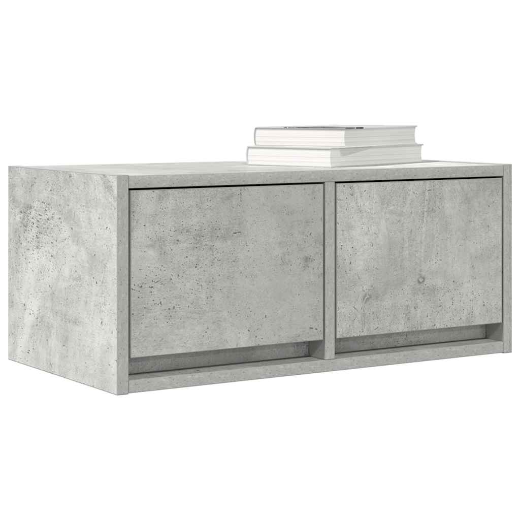 Dulap TV Beton Gri 60x31x25,5 cm Lemn prelucrat GartenMobel Dekor